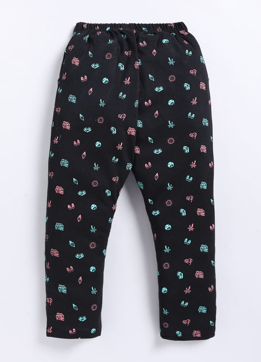Black Cotton Pyjama Pants for Girls – Soft & Stylish Daily Wear - ParrotCrow