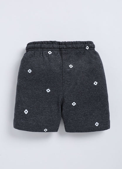 Black Melange Cotton Shorts for Boys – Soft & Comfortable - ParrotCrow