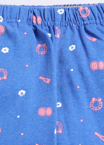 Blue Cotton Pyjama Pants for Girls - ParrotCrow