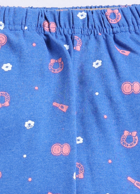Blue Cotton Pyjama Pants for Girls - ParrotCrow