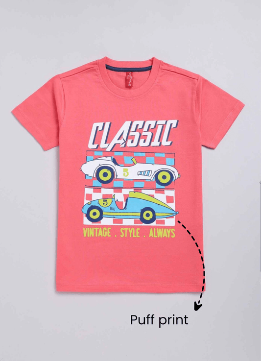 Classic cotton t-shirt for boys - ParrotCrow