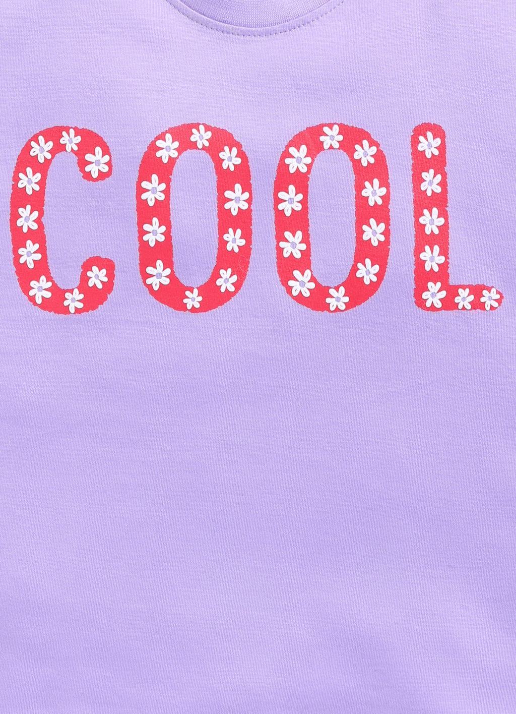 Cool print Cotton T-Shirt for Girls - Violet - ParrotCrow