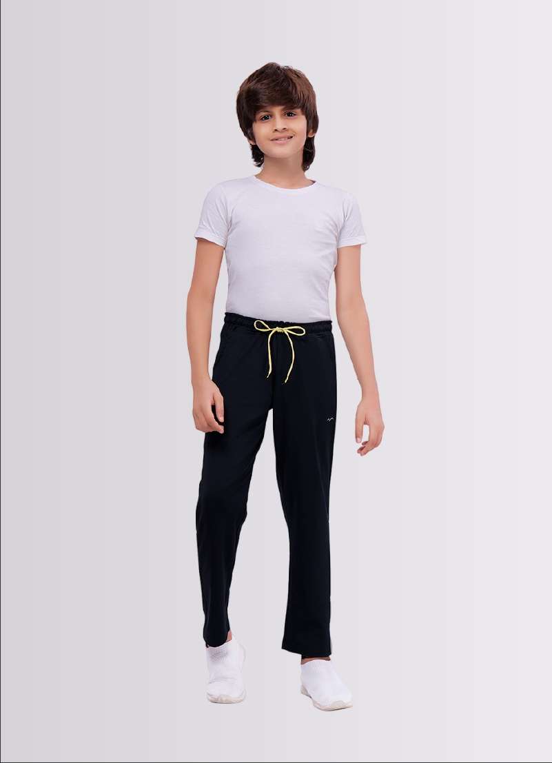 Dark Grey Color Polyester Lycra Jogger Track Pant for Boys - ParrotCrow