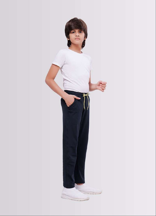 Dark Grey Color Polyester Lycra Jogger Track Pant for Boys - ParrotCrow