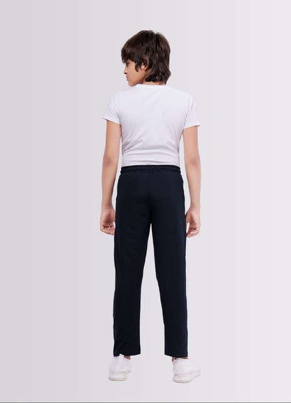 Dark Grey Color Polyester Lycra Jogger Track Pant for Boys - ParrotCrow