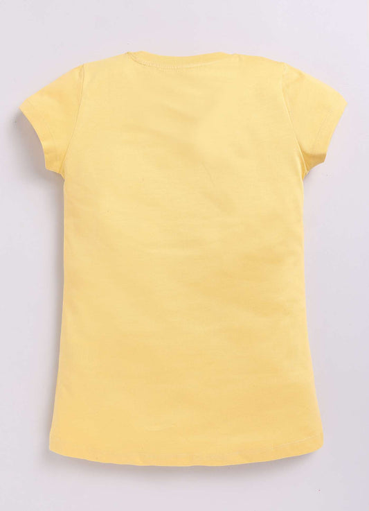 Flower Jar Print Cotton T-Shirt for Girls - ParrotCrow