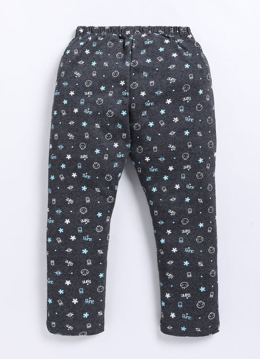 Grey Cotton Pyjama Pants for Girls - ParrotCrow
