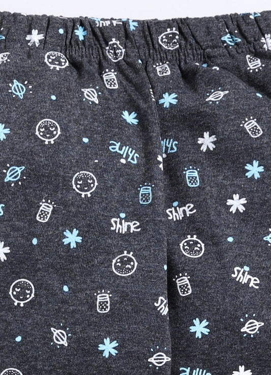 Grey Cotton Pyjama Pants for Girls - ParrotCrow