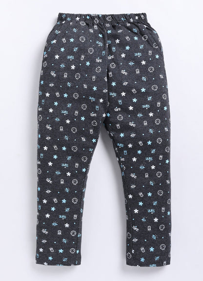 Grey Cotton Pyjama Pants for Girls - ParrotCrow