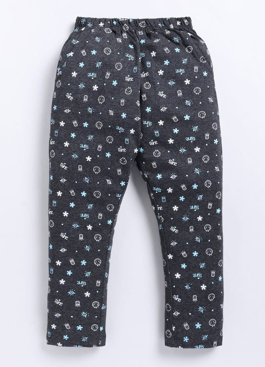 Grey Cotton Pyjama Pants for Girls - ParrotCrow