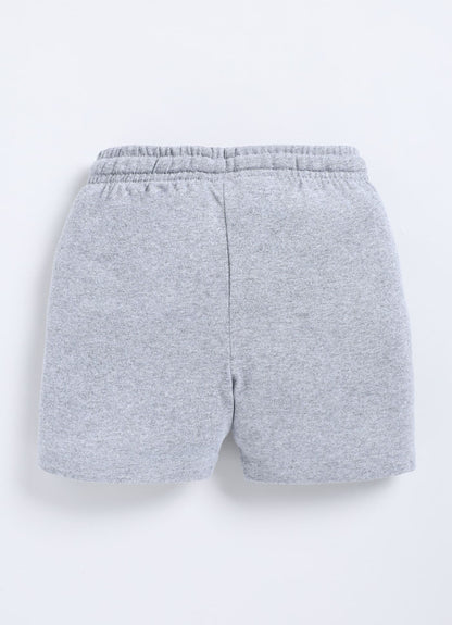 Grey Melange Shorts For Boys - ParrotCrow