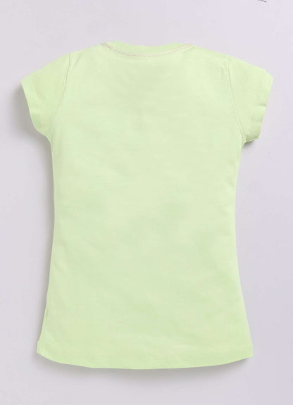 Grow Together Theme Printed Cotton T-Shirt for Girls - ParrotCrow