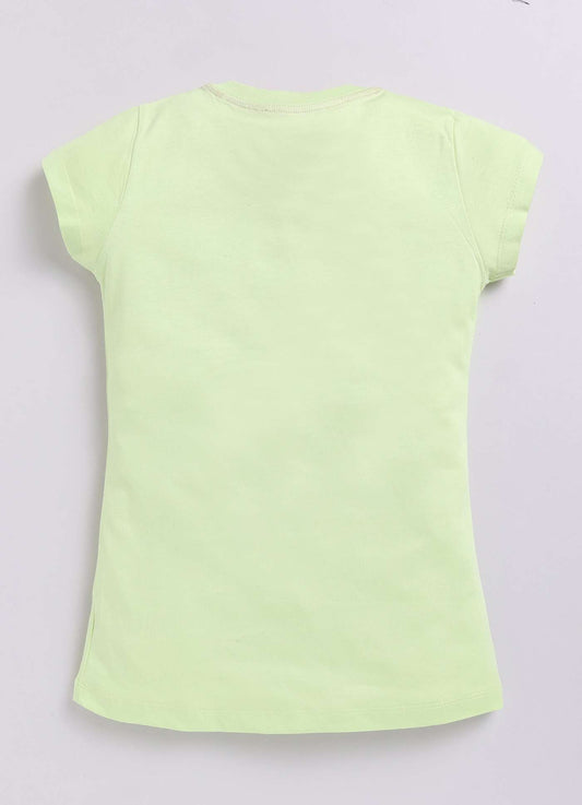 Grow Together Theme Printed Cotton T-Shirt for Girls - ParrotCrow