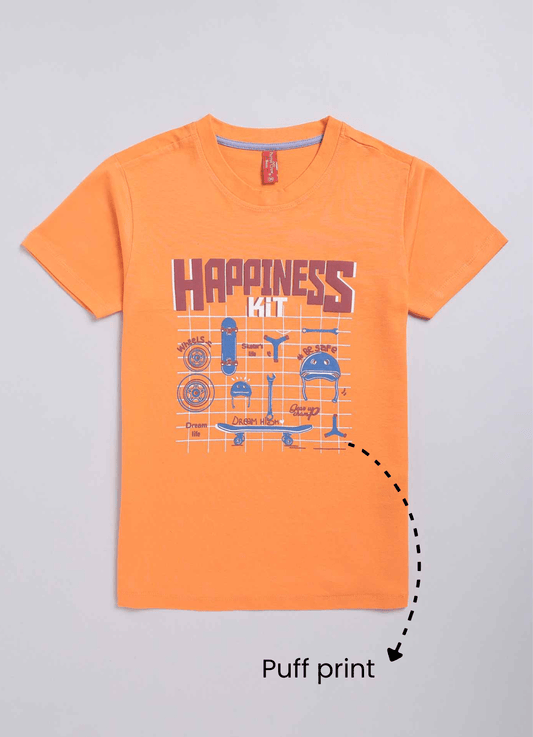 Happiness kit cotton t-shirt for boys - ParrotCrow