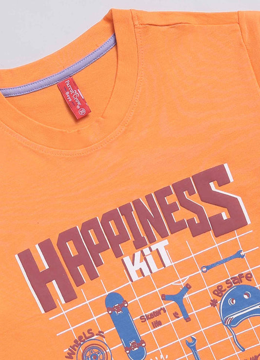 Happiness kit cotton t-shirt for boys - ParrotCrow