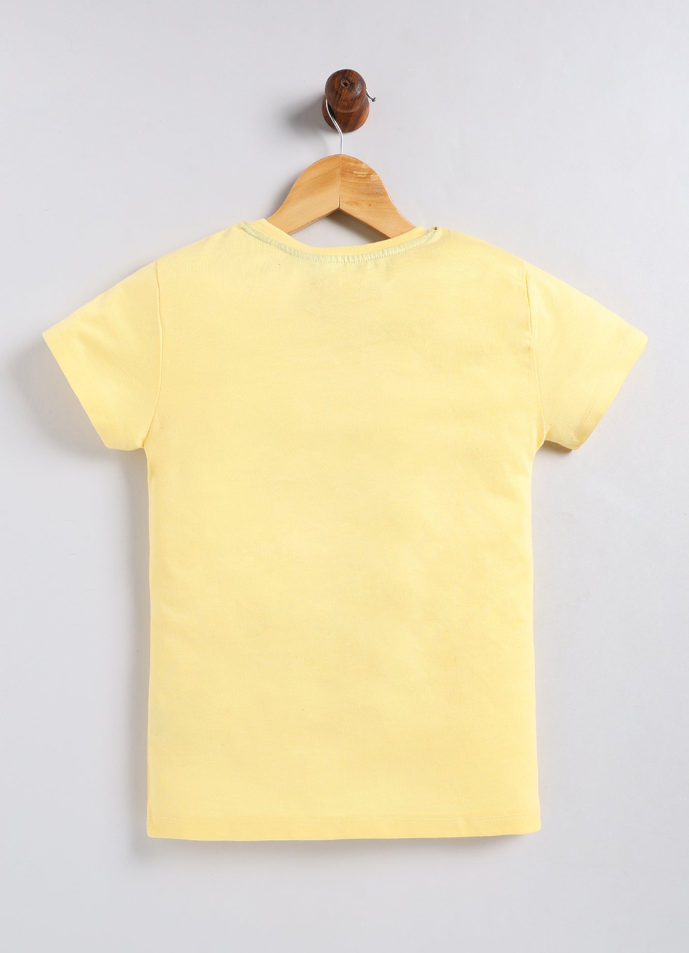 In the pixie state of mind Printed Cotton T-Shirt for Girls - Yellow - ParrotCrow