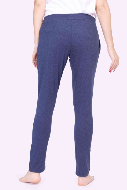 Women Navy Melange Bliss Yoga - Jogger Track Pants