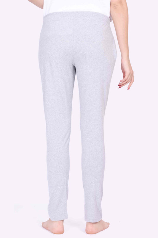 Women Grey Melange Relaxed Fit Yoga - Jogger Track Pants