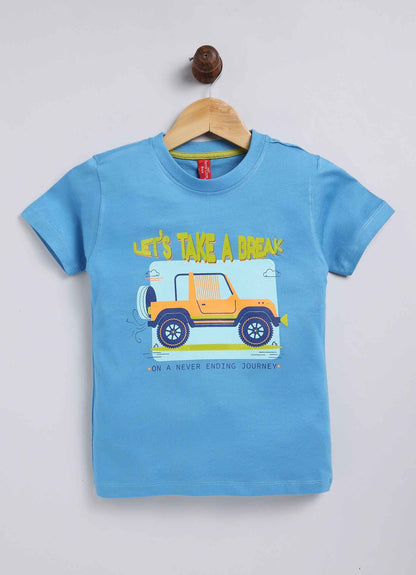 Let’s take a break cotton t-shirt for boys - ParrotCrow