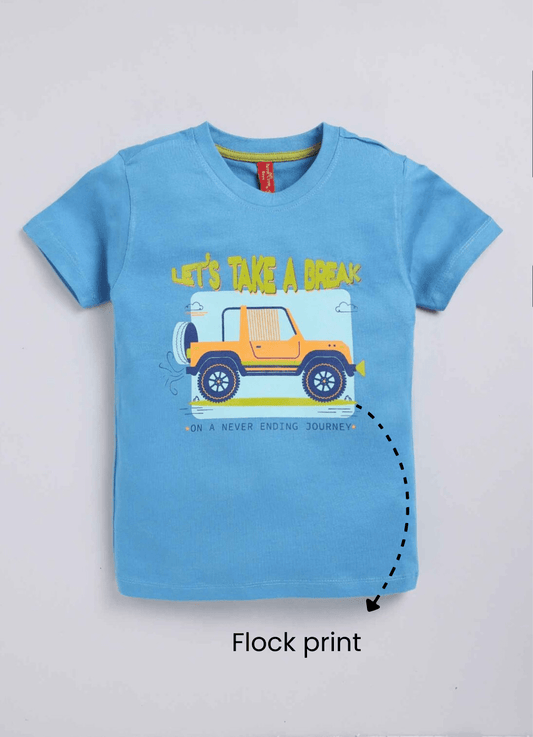 Let’s take a break cotton t-shirt for boys - ParrotCrow