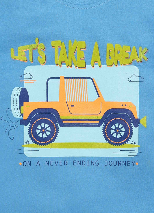 Let’s take a break cotton t-shirt for boys - ParrotCrow