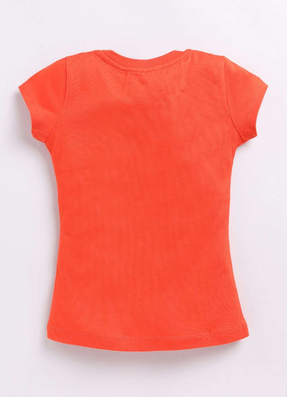 Make Everyday Happy Today Printed Cotton T-Shirt for Girls - ParrotCrow