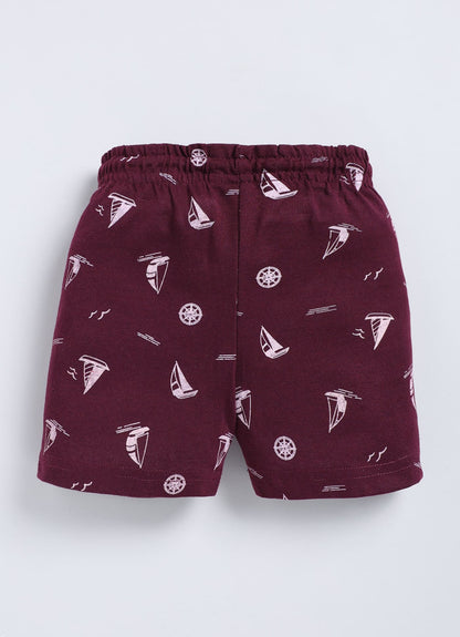 Maroon Cotton Shorts for Boys – Soft & Comfortable - ParrotCrow