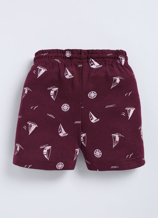 Maroon Cotton Shorts for Boys – Soft & Comfortable - ParrotCrow