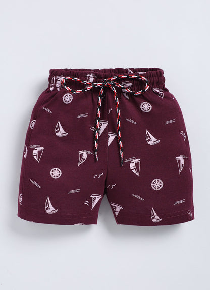 Maroon Cotton Shorts for Boys – Soft & Comfortable - ParrotCrow