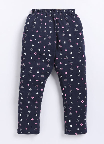 Navy Cotton Pyjama Pants for Girls - ParrotCrow