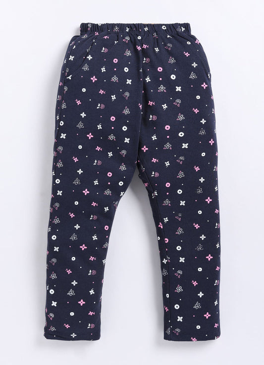 Navy Cotton Pyjama Pants for Girls - ParrotCrow