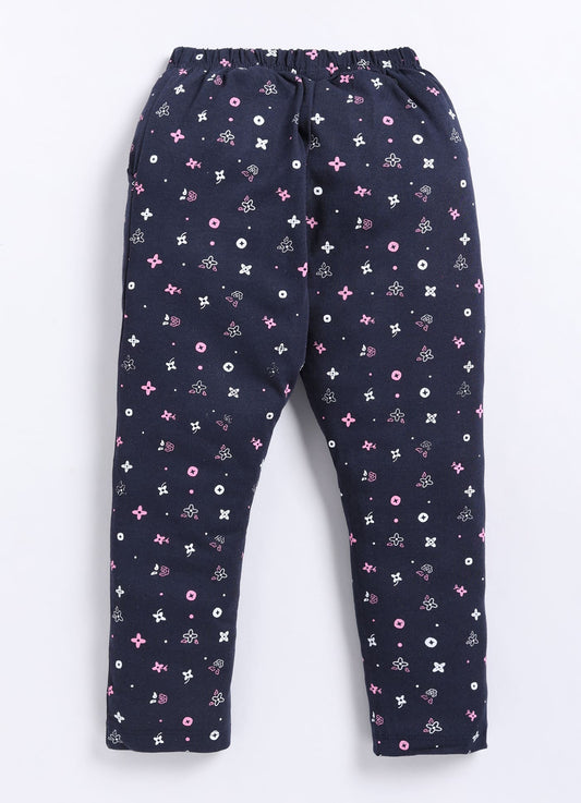 Navy Cotton Pyjama Pants for Girls - ParrotCrow