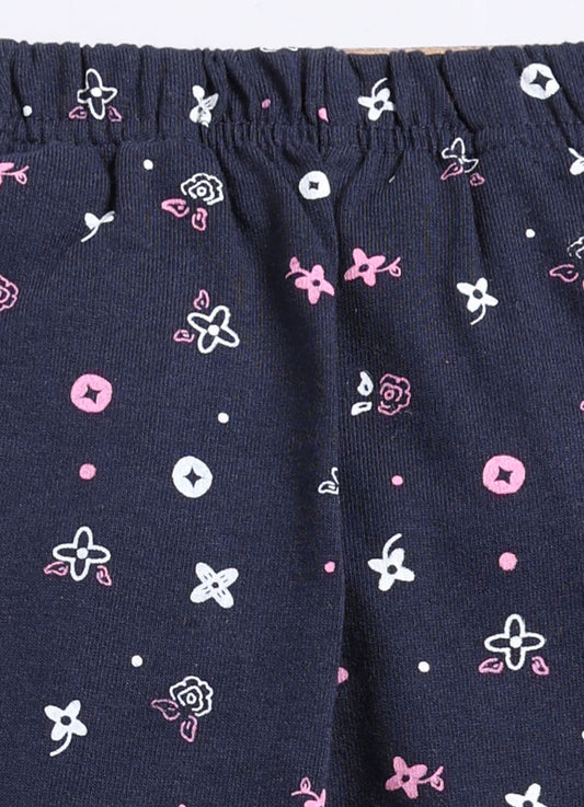 Navy Cotton Pyjama Pants for Girls - ParrotCrow