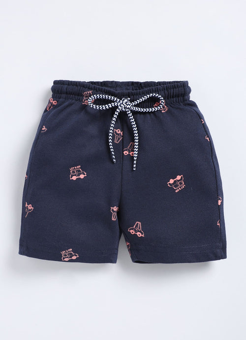 Navy Cotton Shorts for Boys – Soft & Comfortable - ParrotCrow
