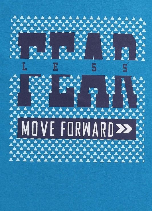 No fear print cotton t-shirt for boys - ParrotCrow