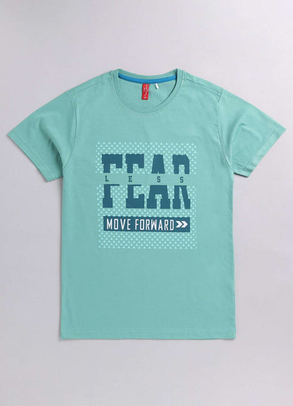 No fear print cotton t-shirt for boys - ParrotCrow