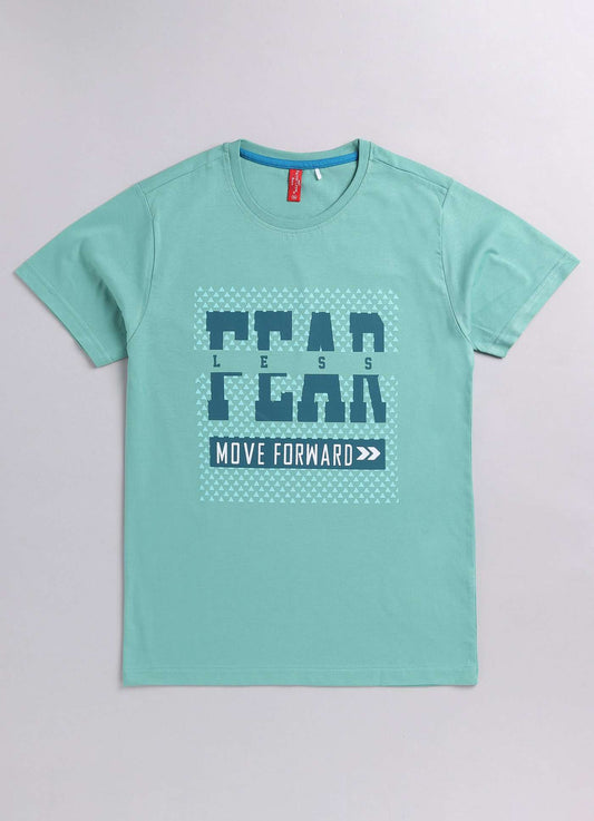 No fear print cotton t-shirt for boys - ParrotCrow