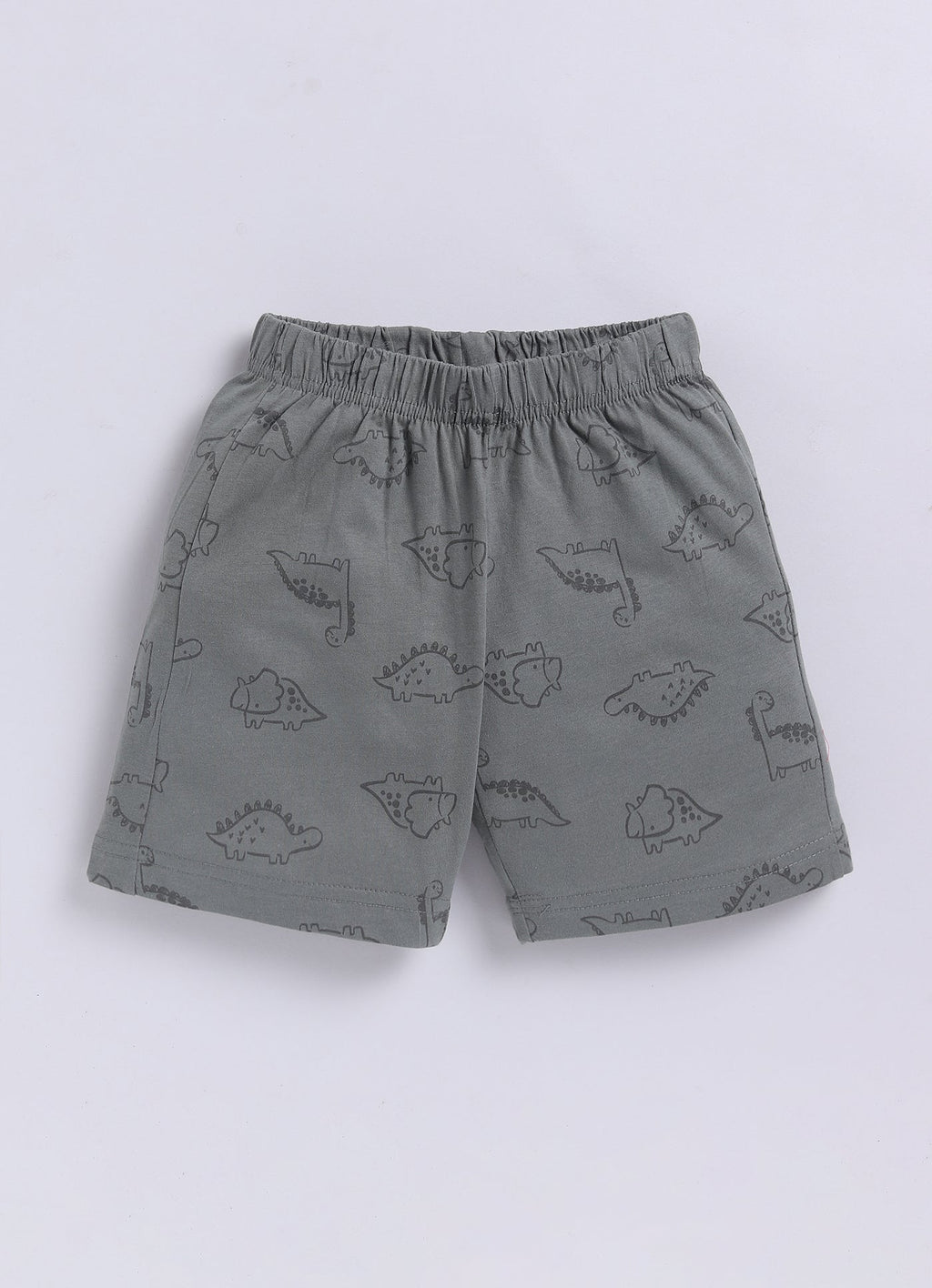 Orange Dino - Mite T-Shirt & Grey Shorts Set for Boys - ParrotCrow