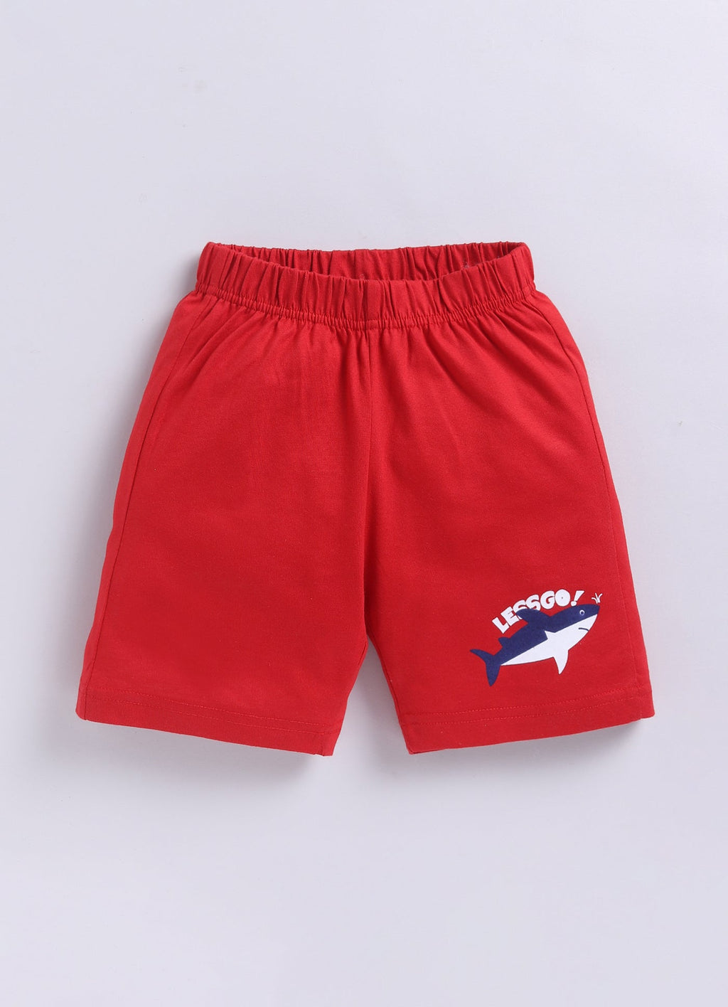 Parrot Crow Boys Blue Shark & Whale Print T-Shirt & Red Shorts Set – “Leggo” - ParrotCrow