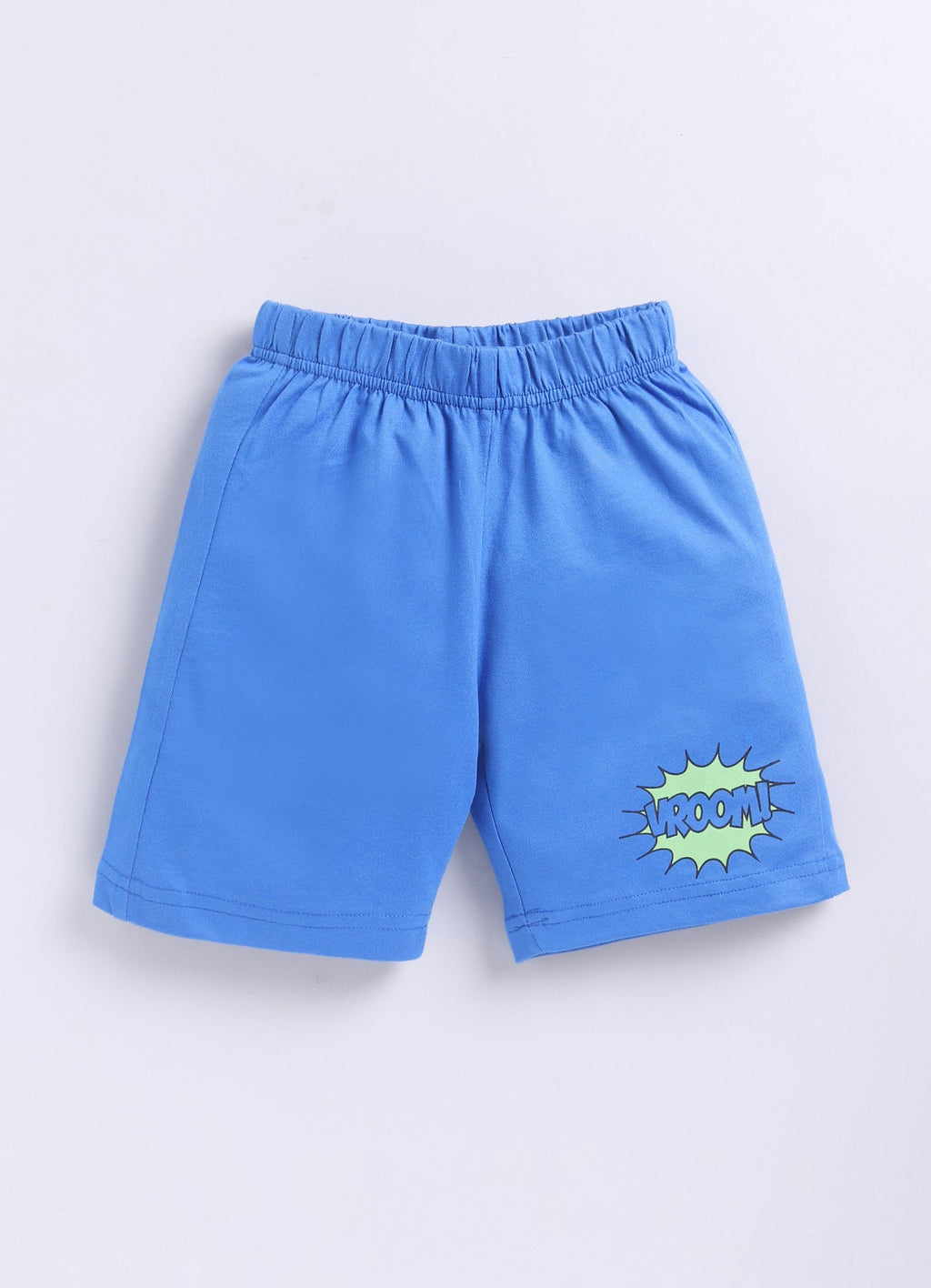 Parrot Crow Boys Lime Green Vehicle Print T-Shirt & Blue Shorts Set - ParrotCrow