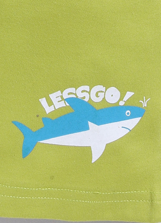 Parrot Crow Boys Navy Shark & Whale Print T-Shirt & Green Shorts Set – Leggo - ParrotCrow