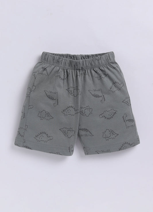Parrot Crow Dinos Printed Active Wear Shorts - ParrotCrow