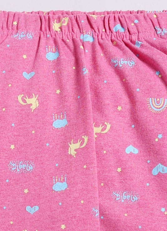 Pink Cotton Pyjama Pants for Girls - ParrotCrow