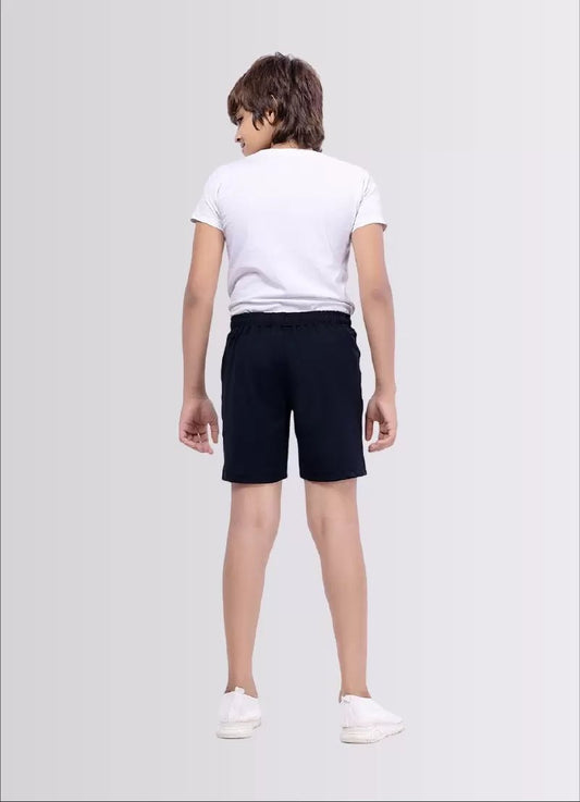 Printed Navy Color Polyester Lycra Shorts for Boys - ParrotCrow