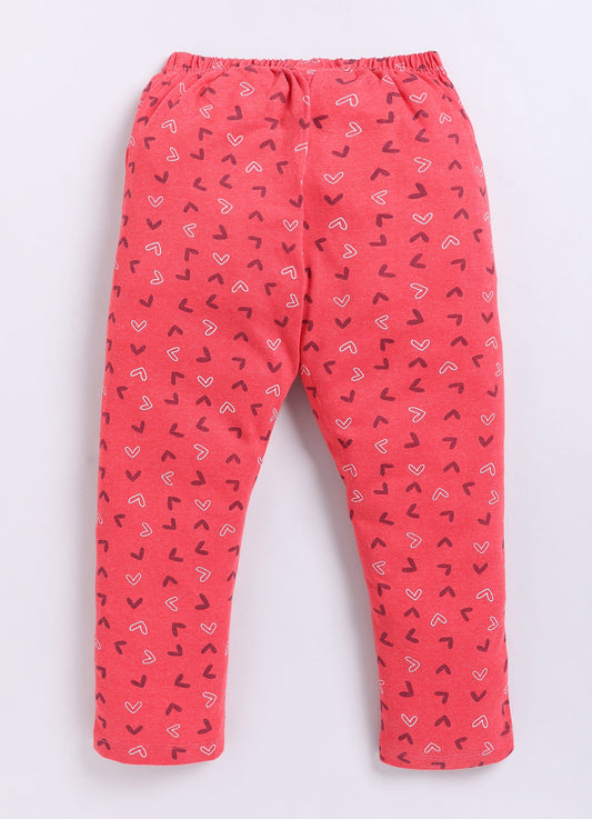 Red Cotton Pyjama Pants for Girls - ParrotCrow