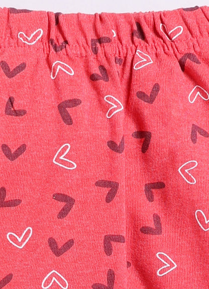 Red Cotton Pyjama Pants for Girls - ParrotCrow