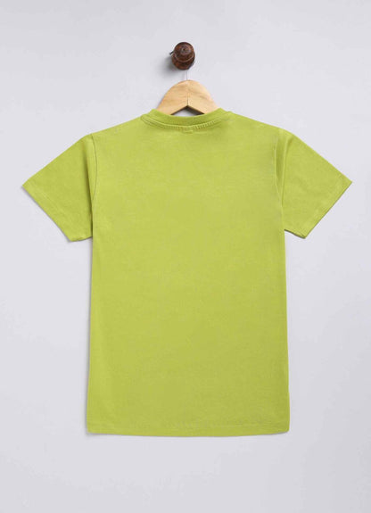 Roar Cotton Midnight Lemon Green T-Shirt for Boys – Soft & Comfortable - ParrotCrow