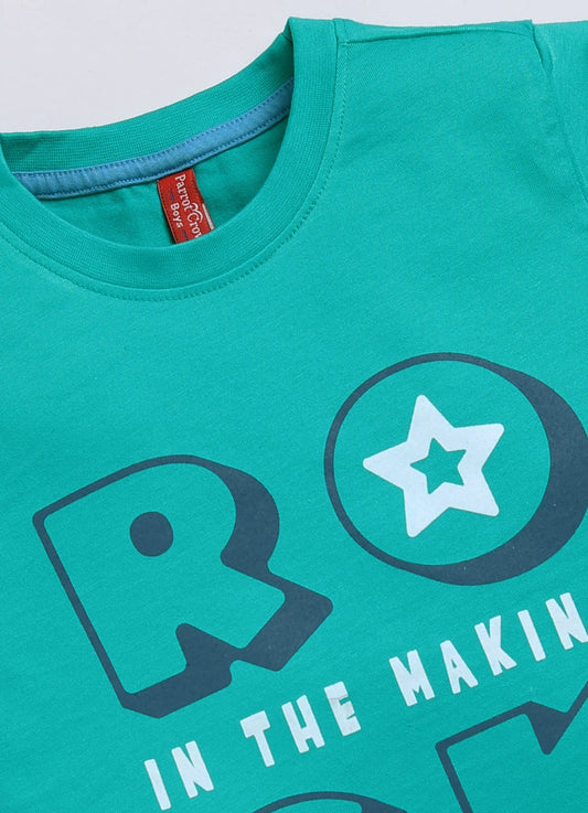 Rock in the making cotton t-shirt for boys - ParrotCrow