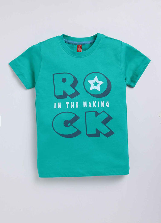 Rock in the making cotton t-shirt for boys - ParrotCrow