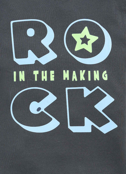 Rock in the making cotton t-shirt for boys - ParrotCrow